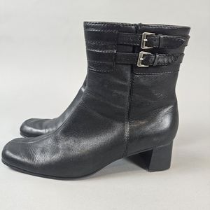 BANDOLINO Black Leather Booties size 8.5
